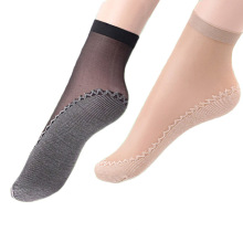 Hot Sale Women Short  Lace Socks Thin lace Nylon Breathable Crystal Silk Socks